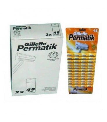 Gillette Permatik Tek Bıçaklı Tıraş Bıçağı 96 adet
