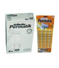 Gillette Permatik Tek Bıçaklı Tıraş Bıçağı 96 adet