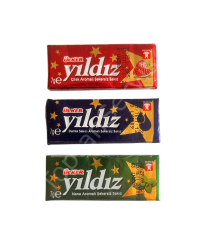 Ülker Yıldız 5 li Küre Çilek Nane ve Damla Aromalı Sakız 7 gr 100 Adet