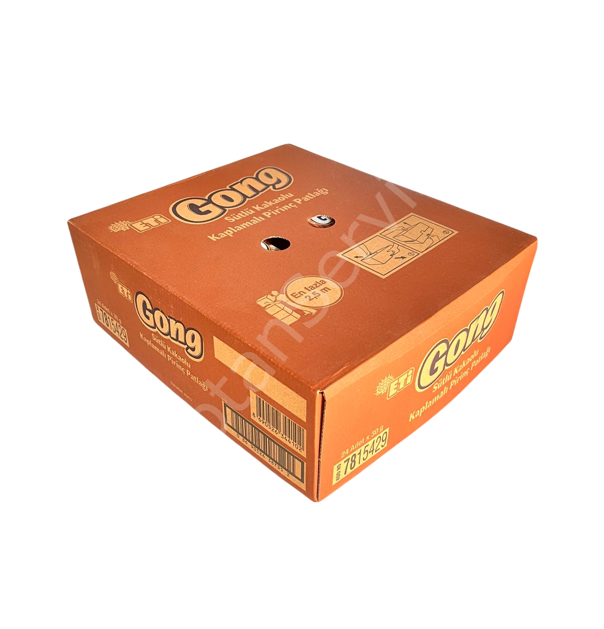 Eti Gong Sütlü Kokaolu Kaplamalı Pirinç Patlağı 30 gr 24 Adet