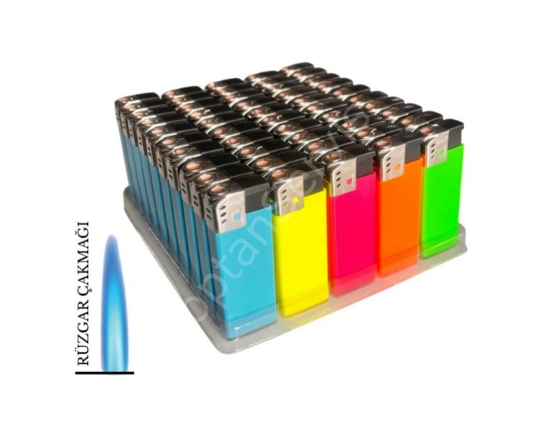 Toscow Rezistanslı Renkli Çakmak 50 Adet