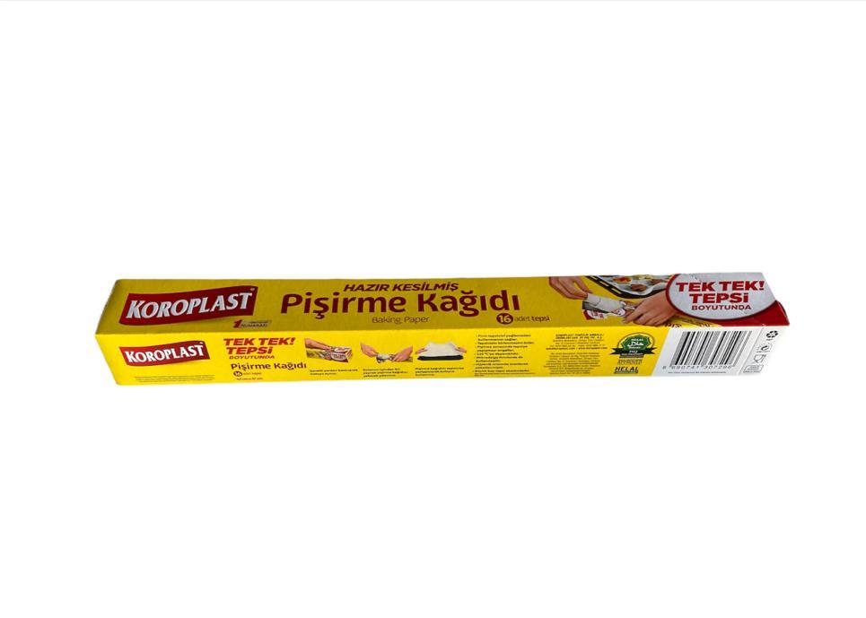 Koroplast Hazır Kesilmiş Pişirme Kağıdı 16 Adet