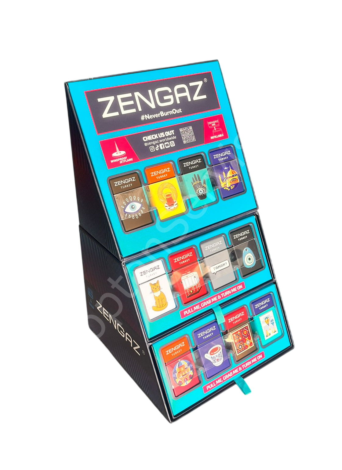 Zengaz Rezisdanslı Rüzgar Çakmağı 48 Adet ZL-30