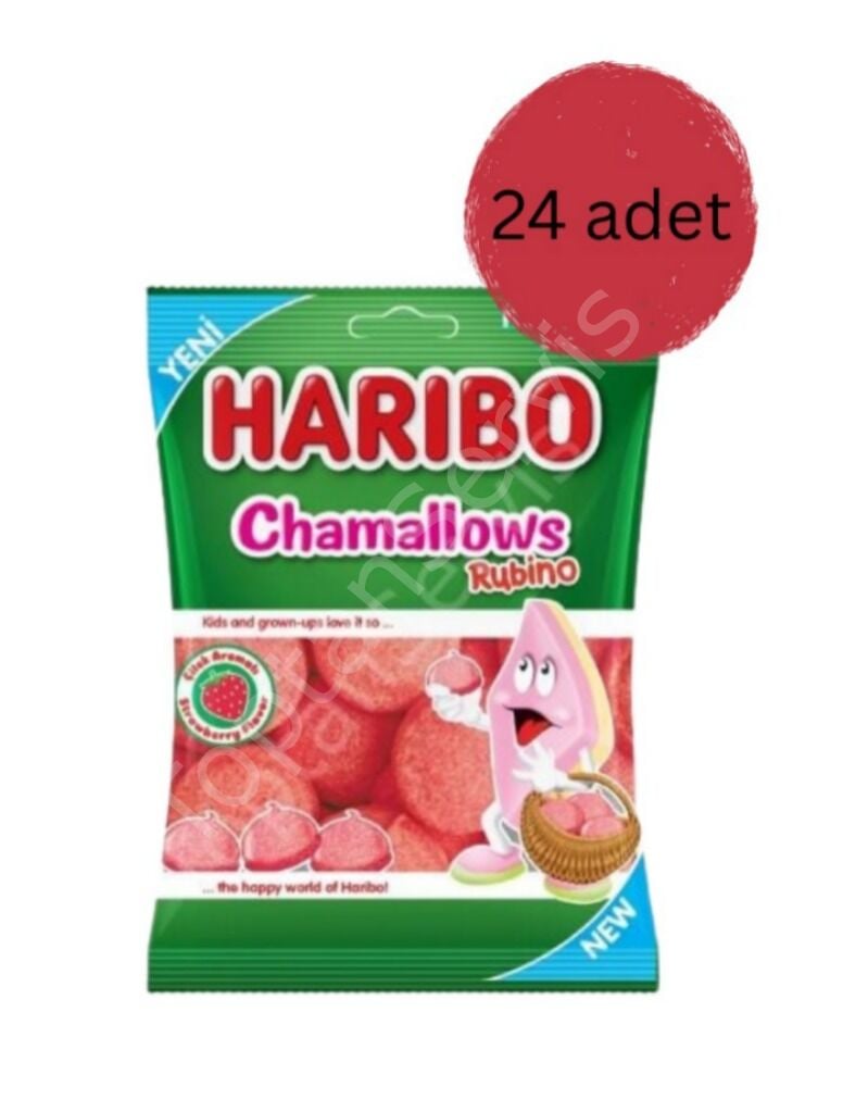 Haribo Chamallows Marshmallow Rubino 70 gr 24 Adet