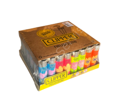 Clipper Pocket Çiçek Desenli Taşlı Çakmak 48 Adet 7821