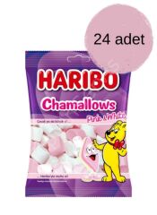 Haribo Chamallows Pink White Marshmallow 70 gr 24 Adet