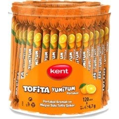 Kent Tofita Yumiyum Portakal Aromalı Şeker 120 Adet
