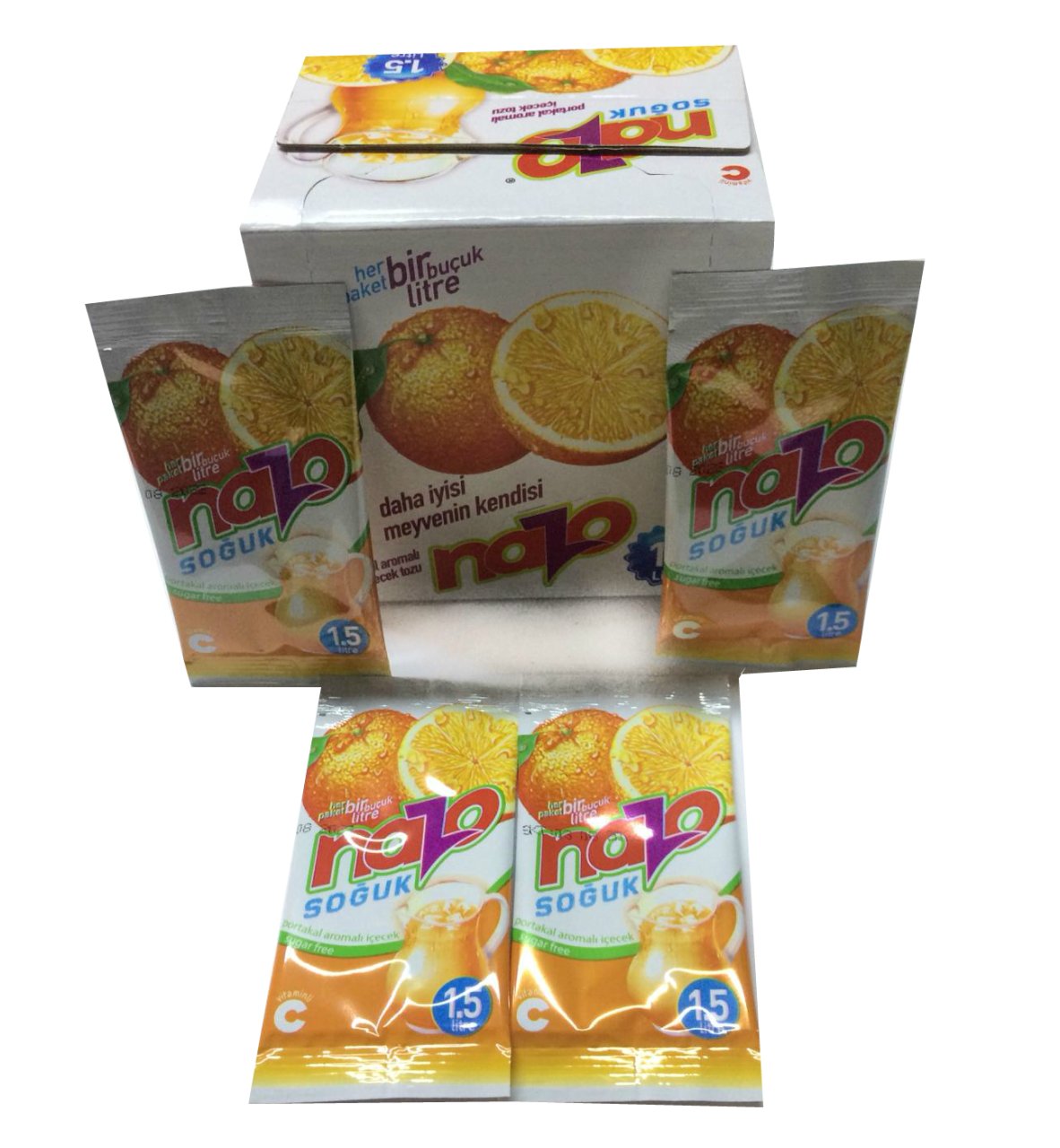 Nazo Portakal Aromalı İçecek Tozu 9gr 24 Adet