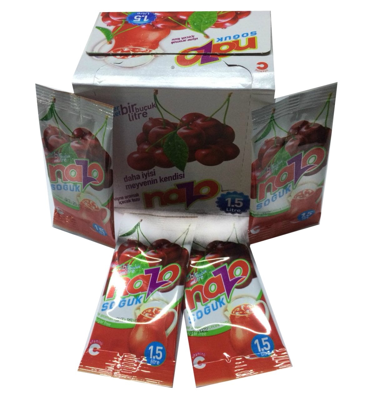 Nazo Vişne Aromalı İçecek Tozu 9gr 24 Adet