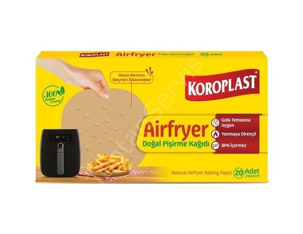 Koroplast Airfryer Doğal Pişirme Kağıdı 20 Adet