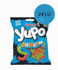 Ülker Yupo Jelibon Solucan Meyve Sulu Aromalı Yumuşak Şekerleme 80 gr 24 Adet