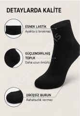 Rise Of Socks Pamuklu Çorap Siyah Renk 6 lı 43-46 Beden