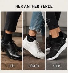 Rise Of Socks Pamuklu Çorap Siyah Renk 6 lı 39-42 Beden