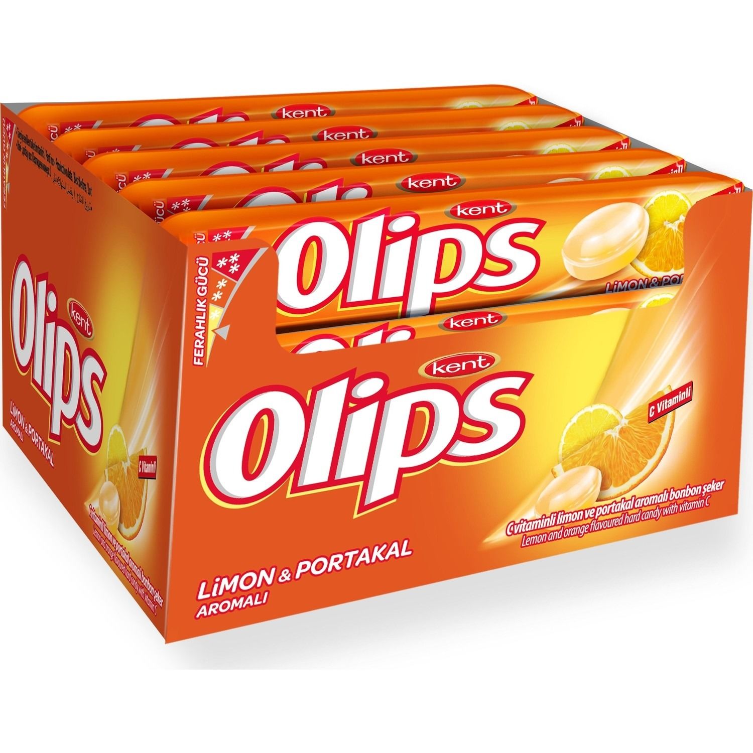 Kent Olips Stick Limon&Portakal 28gr 24 adet
