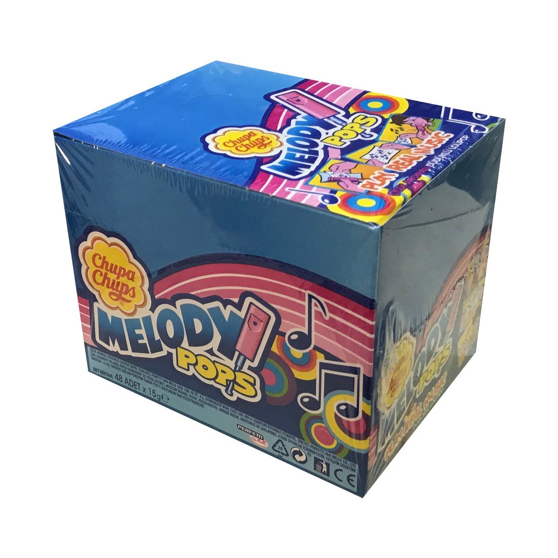 Chupa Chups Melody Pops Çilek Aromalı Flüt Şeker 15gr 48 adet