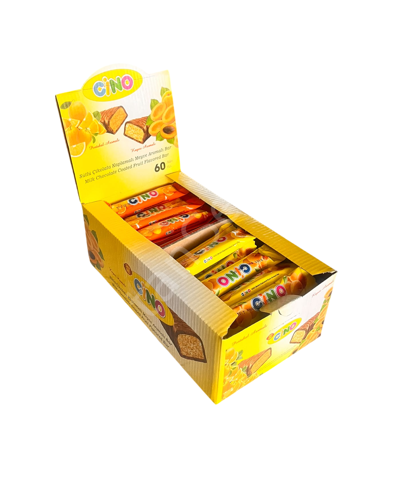 Cino Kayısı ve Portakallı Çikolata kaplı Bar 14 gr 60 Adet