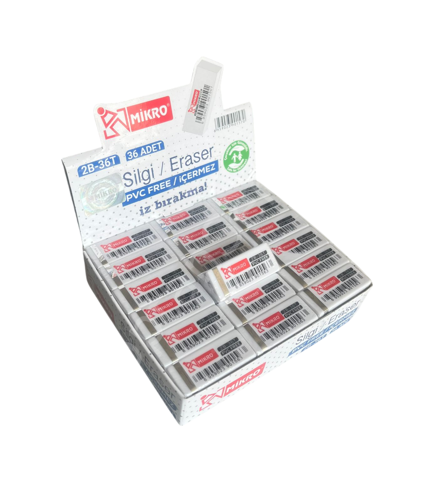 Mikro 2B-36T Silgi 36 Adet