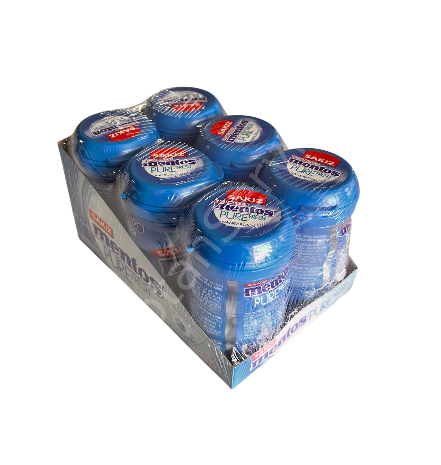 Mentos Pure Fresh Nane Aromalı Draje Sakız 90 gr 6 Adet