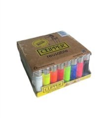 Clipper Renkli Micro Taşlı Çakmak 48 Adet 8561