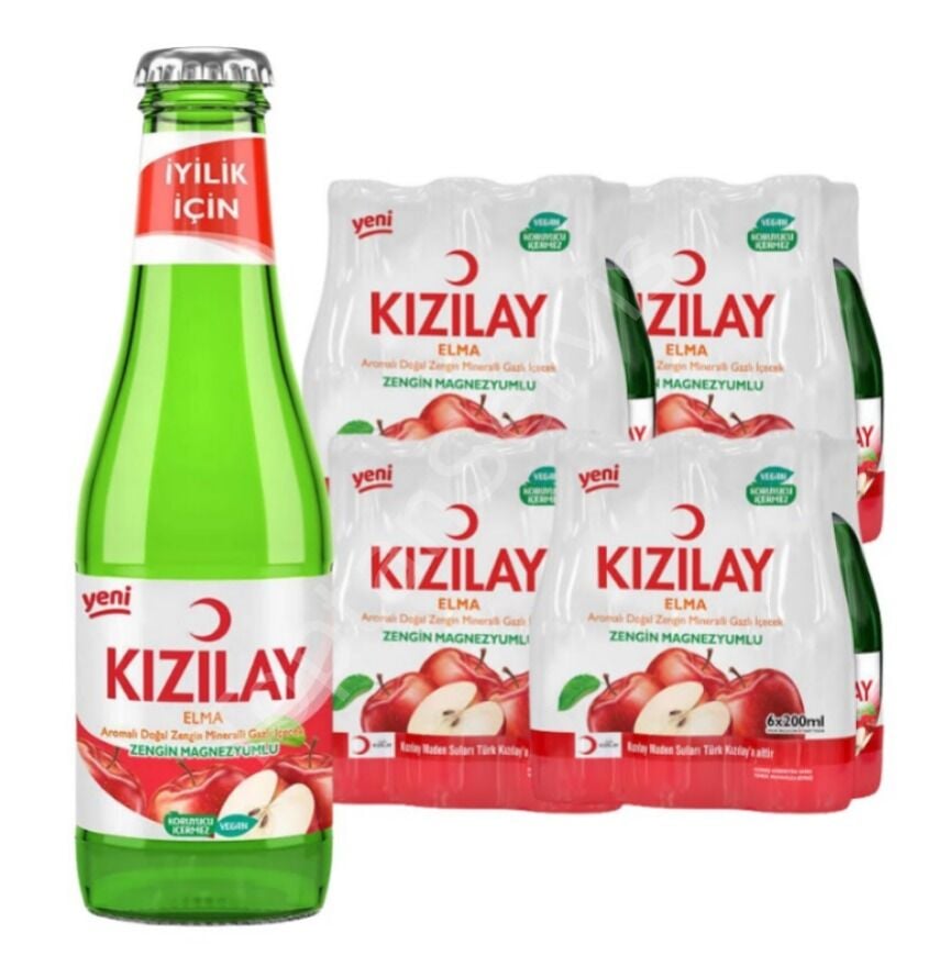Kızılay Elma Aromalı Gazlı İçecek 200 ml 24 Adet