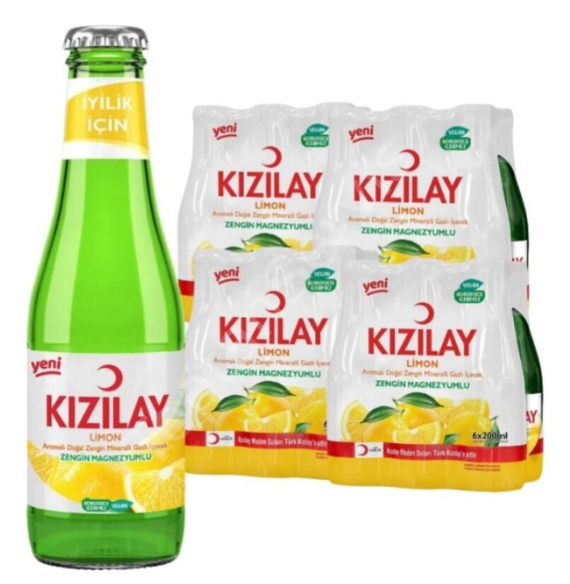 Kızılay Limon Aromalı Gazlı İçecek 200 ml 24 Adet