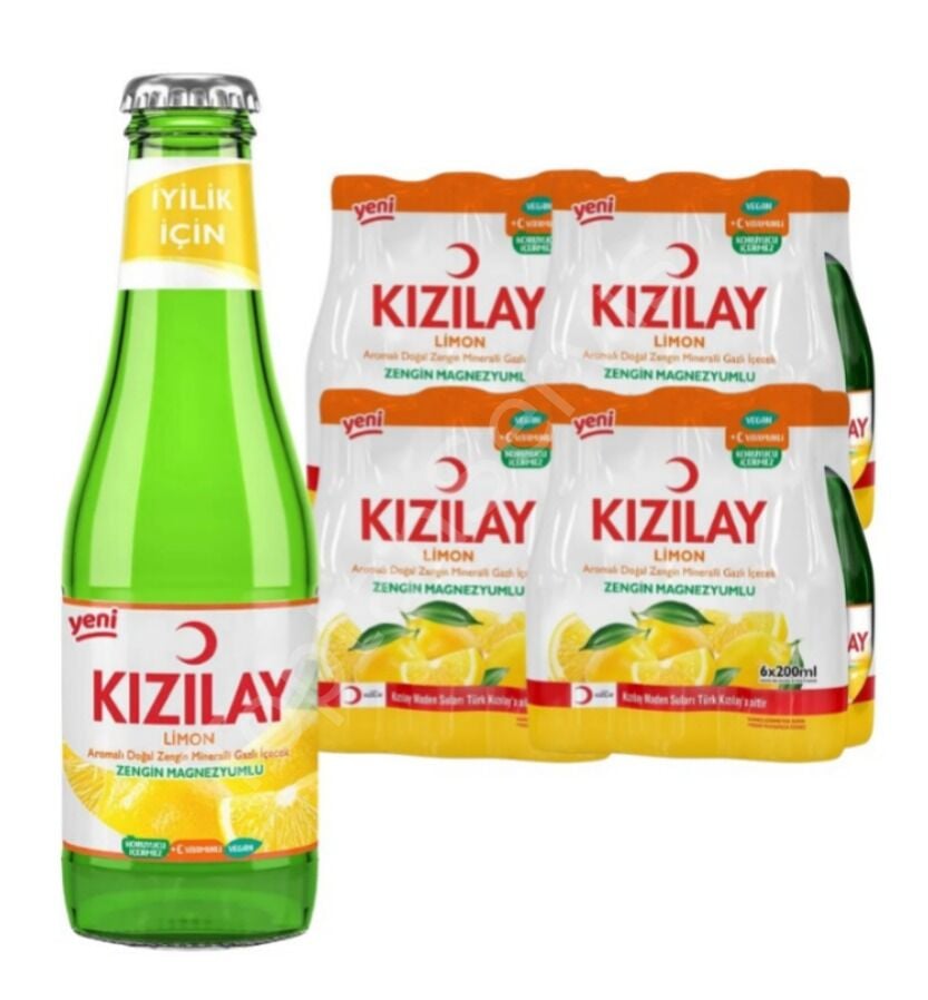 Kızılay C Vitaminli Limon Aromalı Gazlı İçecek 200 ml 24 Adet