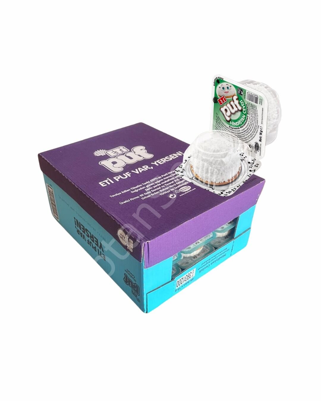 Eti Puf Hindistan Marshmallow Bisküvi Cevizli 16gr 48 adet