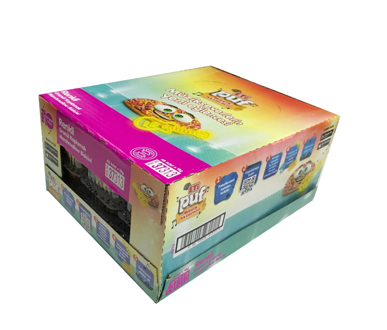 Eti Puf Renkli Marshmallow Bisküvi 18gr 48 adet