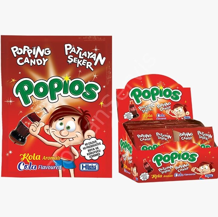 Popios Kola Aromalı Patlayan Şeker 4 gr 40 Adet
