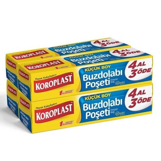 Koroplast Küçük Boy Buzdolabı Poşeti 160'lı 3+1