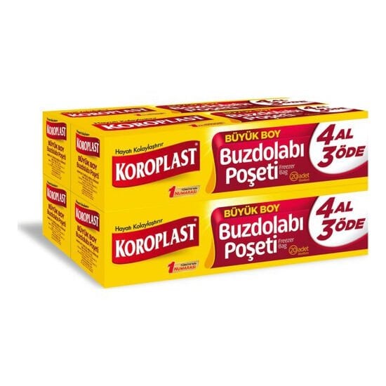Koroplast Büyük Boy Buzdolabı Poşeti 80'li 3+1