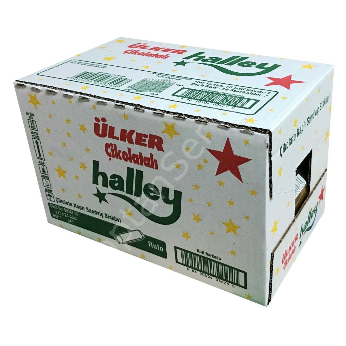 Ülker Halley Mini Lokmalık Rulo Atıştırmalık Bisküvi 66 gr 24 adet