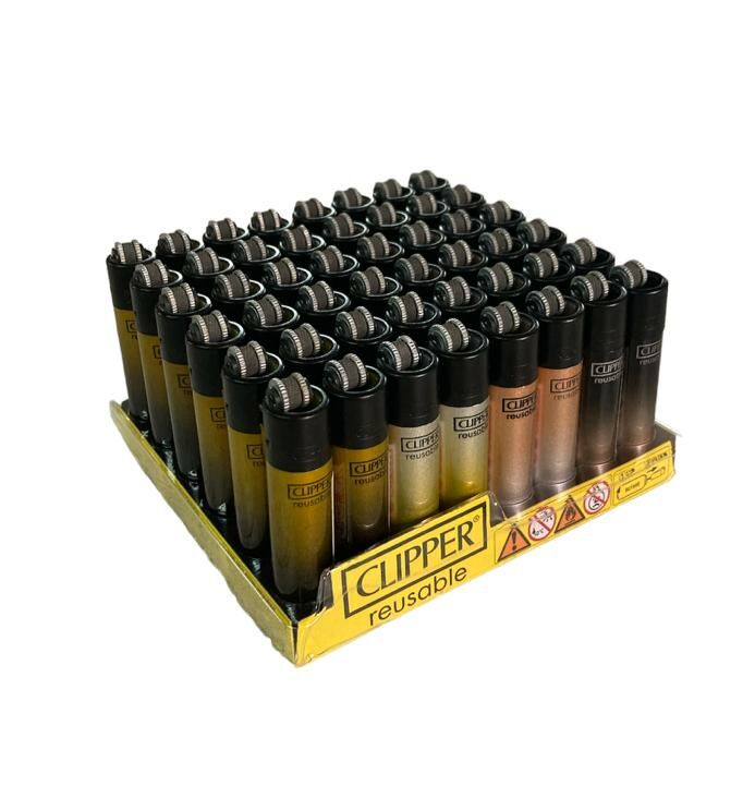 Clipper Micro Bakır Renkli Tramlı Taşlı Çakmak 48 Adet 1129