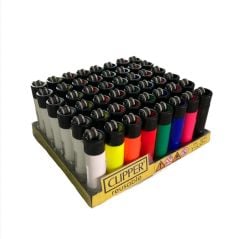 Clipper Pocket Renkli Taşlı Çakmak 48 Adet 9686