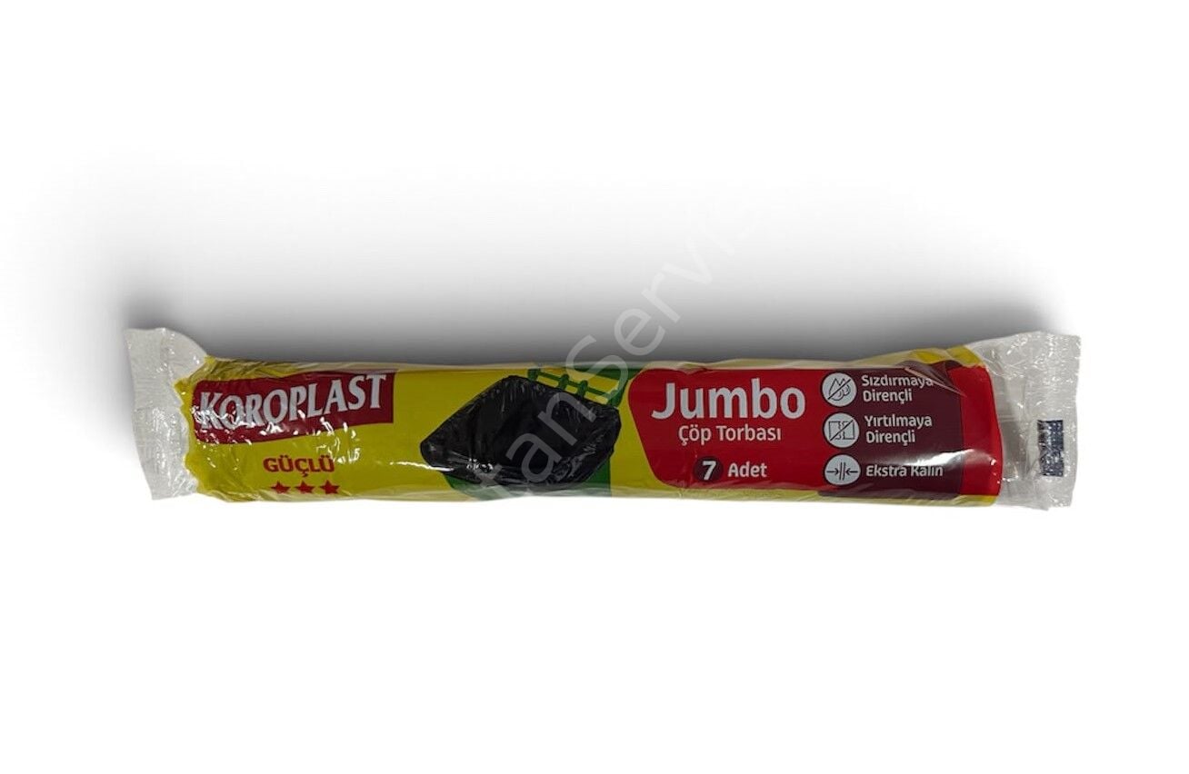 Koroplast Çöp Torbası Jumbo Siyah 80x110cm 7 li