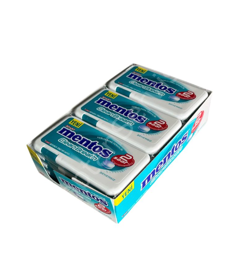 Mentos Clean Breath 2 Saat Yoğun Nane Aromalı Tablet Şeker 21 gr 12 Adet
