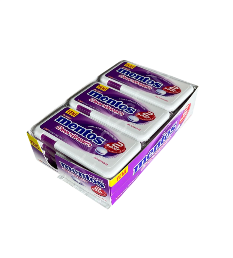Mentos Clean Breath 2 Saat Orman Meyvesi Ferahlığı Tablet Şeker 21 gr 12 Adet