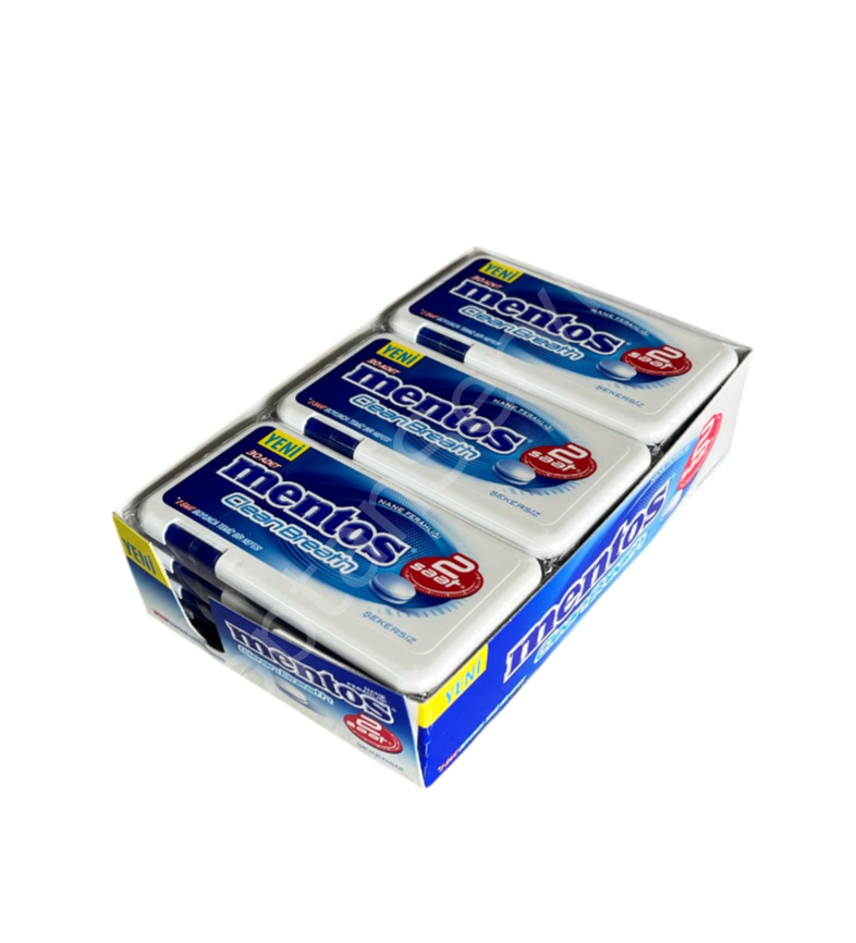 Mentos Clean Breath 2 Saat Nane Aromalı Tablet Şeker 21 gr 12 Adet