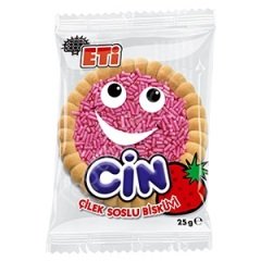 Eti Cin Tekli Çilek Joleli Bisküvi 25 gr 36 Adet