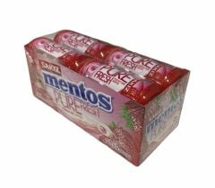 Mentos Pure Fresh Çilek Aromalı Draje Sakız 30 gr x 12 Adet