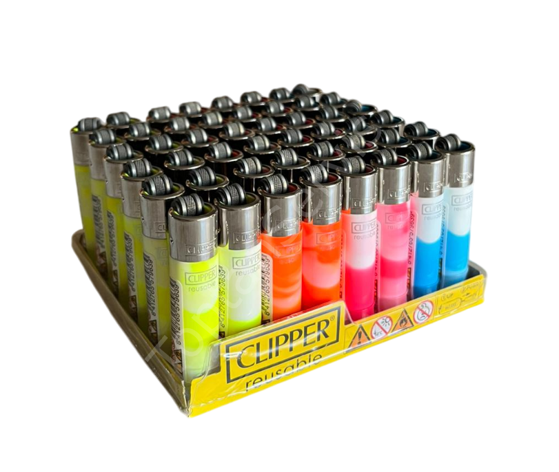 Clipper Micro Renkli Desenli Taşlı Çakmak 1239