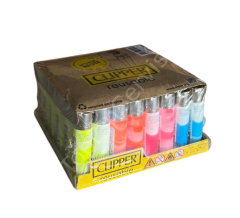 Clipper Micro Renkli Desenli Taşlı Çakmak 1239