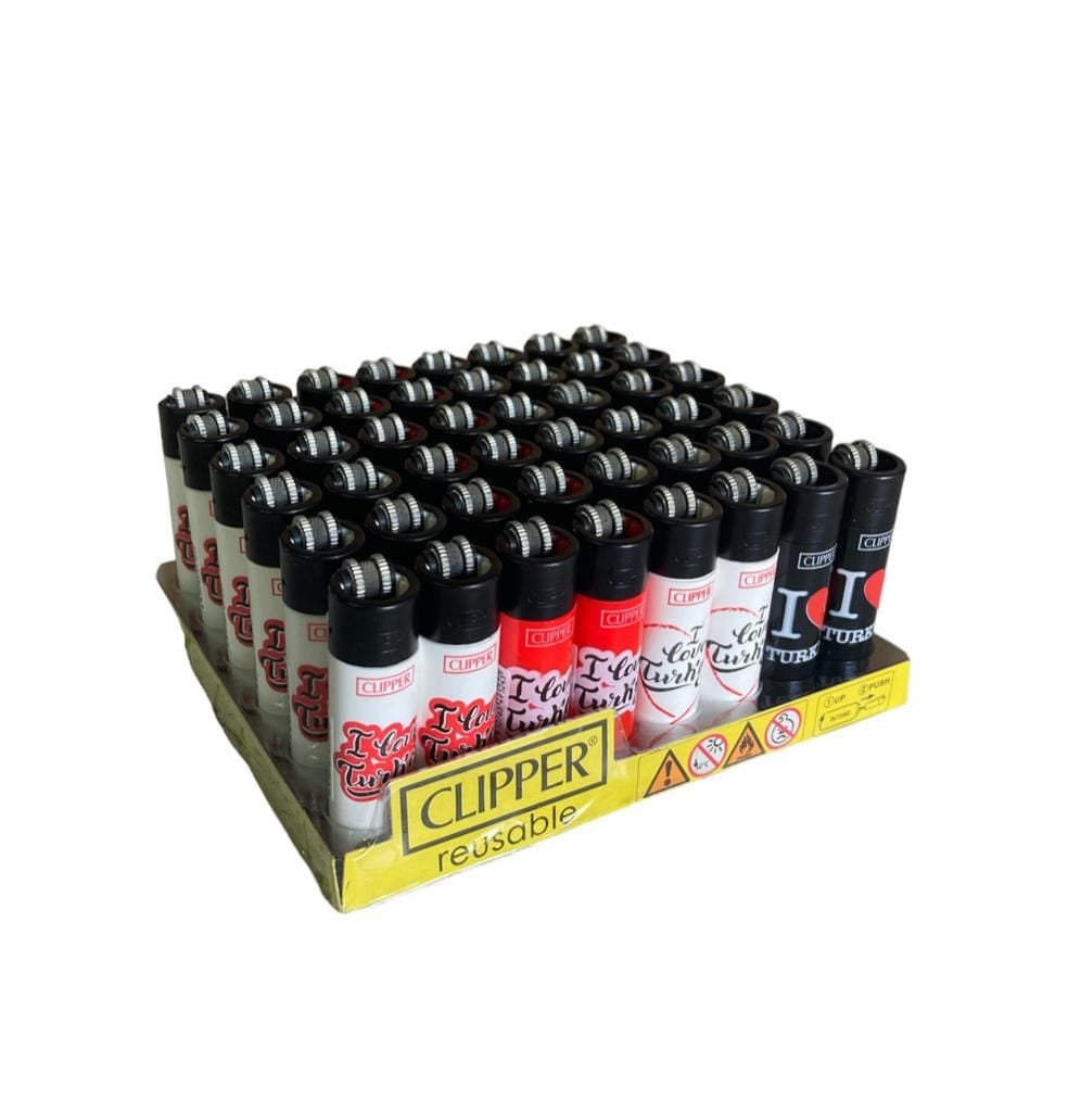 Clipper Pocket Turkey Desenli Taşlı Çakmak 48 Adet 0008