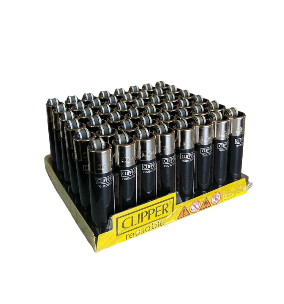 Clipper Micro Siyah Taşlı Çakmak 48 Adet 7279