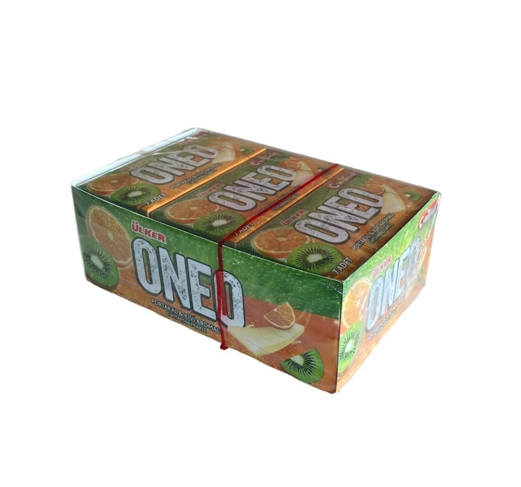Ülker Oneo Cüzdan Portakal Kivi Aromalı C Vitaminli Sakız 14 Gr 27 Adet