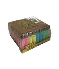 Clipper Micro Pastel Renkli Taşlı Çakmak 48 adet 1044