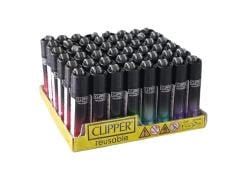 Clipper Micro Siyah Tramlı Taşlı Çakmak 48 adet 1259