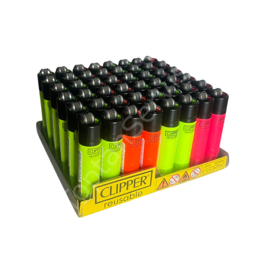 Clipper Micro Renkli Taşlı Çakmak 48 Adet 8578