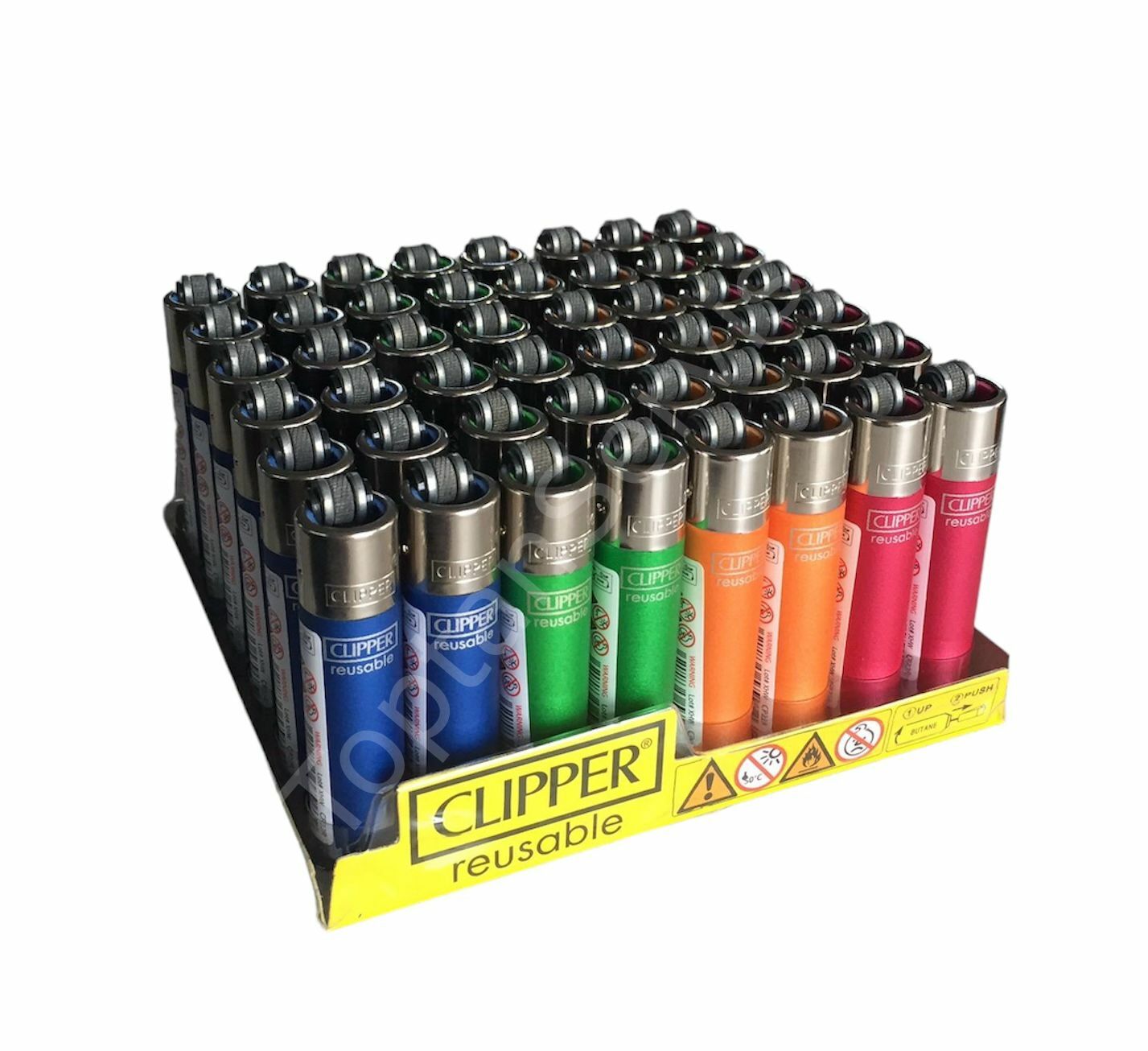 Clipper Micro Parlak Renkli Taşlı Çakmak 48 Adet 8981