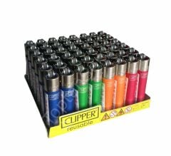 Clipper Micro Parlak Renkli Taşlı Çakmak 48 Adet 8981